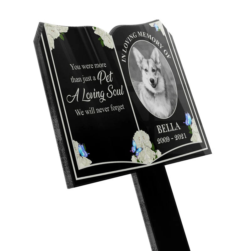 Custom Photo More Than Just A Pet - Dog Memorial Gift - Personalized Custom Book Acrylic Plaque Stake - Image 3