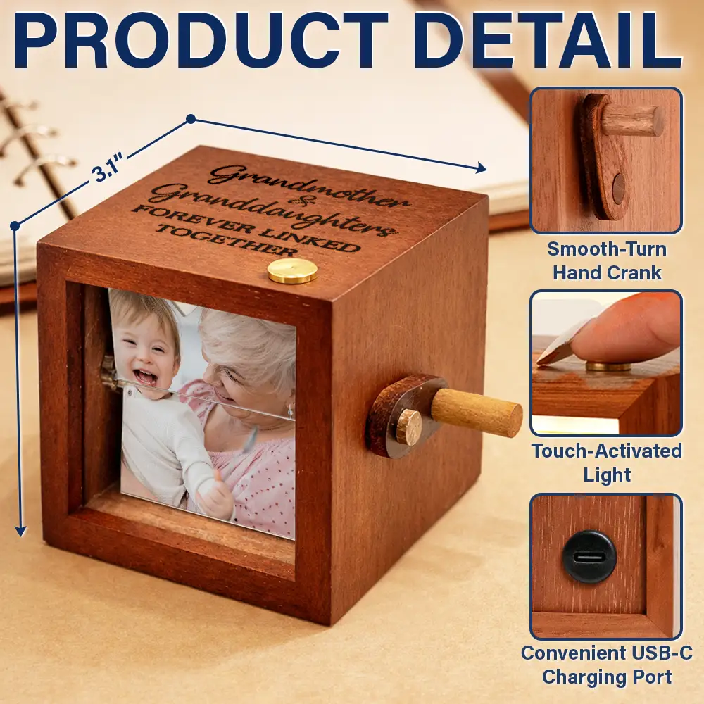 Custom Photo Mother & Daughter Forever Linked Together - Personalized Flipbook Frame Animation Machine - Image 3