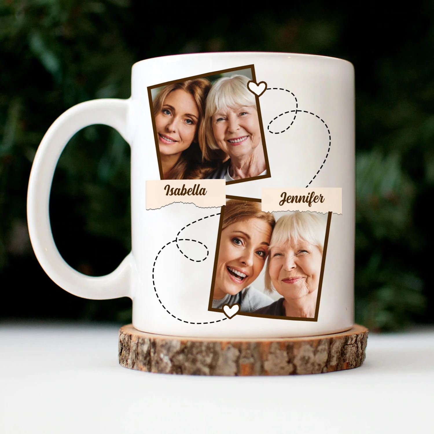 Custom Photo Mother & Daughter Will Always Be Connected - Gift For Mom - Personalized Mug - Image 3