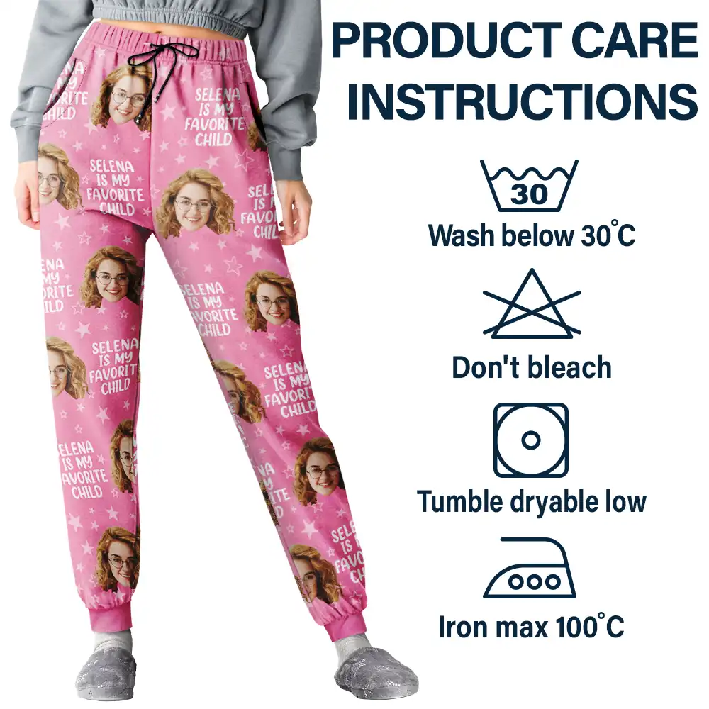 Custom Photo My Favorite Child Funny Children Mom Dad - Personalized Pajama Pants - Image 6