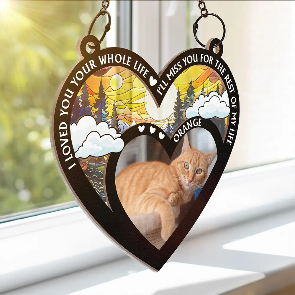 Custom Photo My Favorite Hello And Hardest Goodbye - Personalized Window Hanging Suncatcher Ornament - Image 3