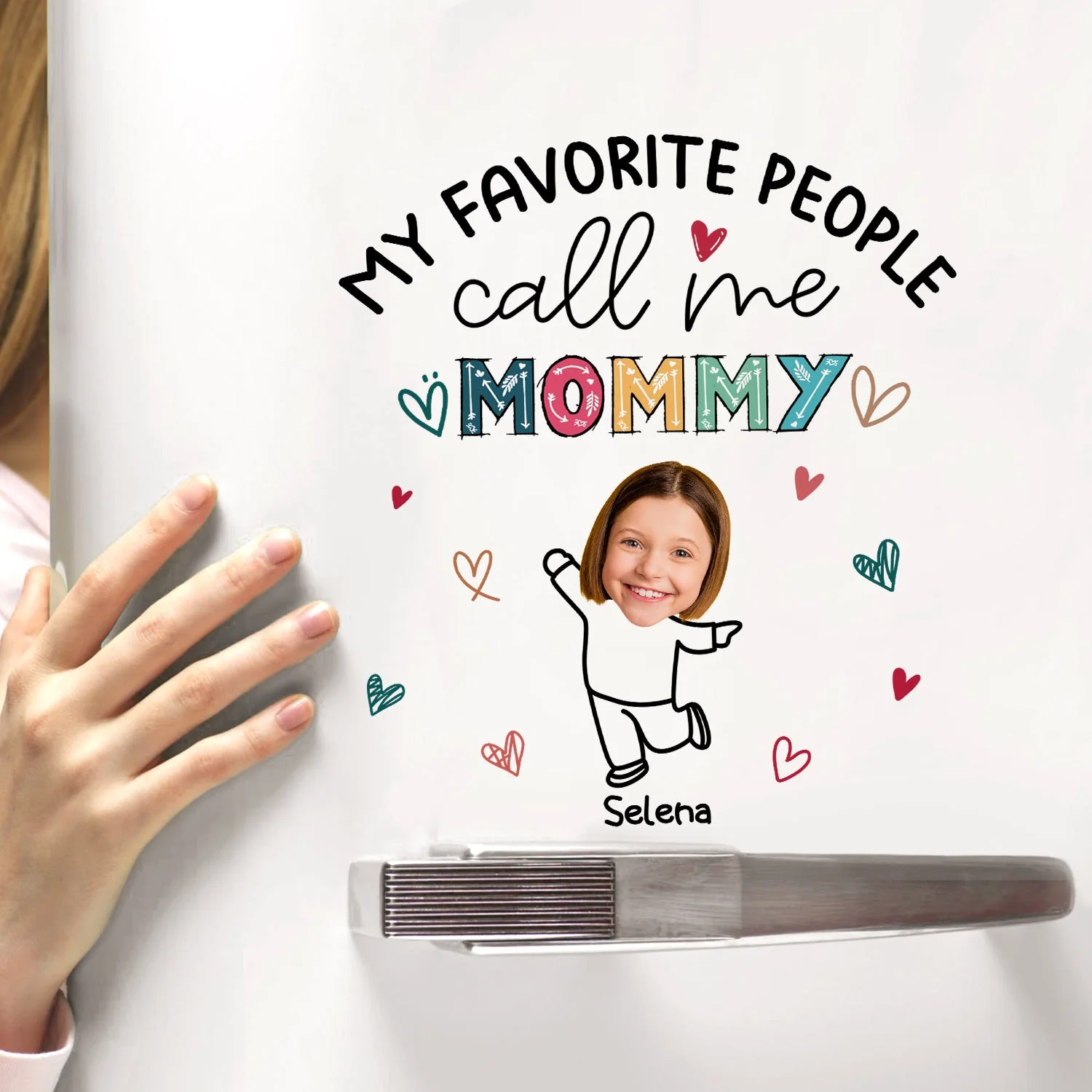 Custom Photo My Favorite People Call Me Nana, Mom - Loving Gift For Mother, Grandma, Grandmother - Personalized Decor Decal - Image 4