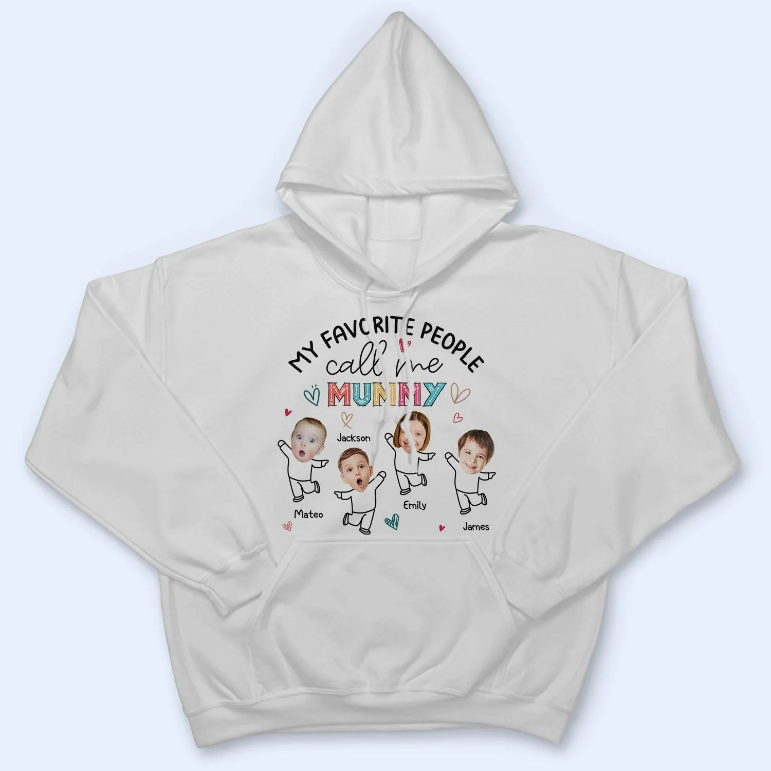 Custom Photo My Favorite People Call Me Nana, Mom - Loving Gift For Mother, Grandma, Grandmother - Personalized T Shirt - Image 5
