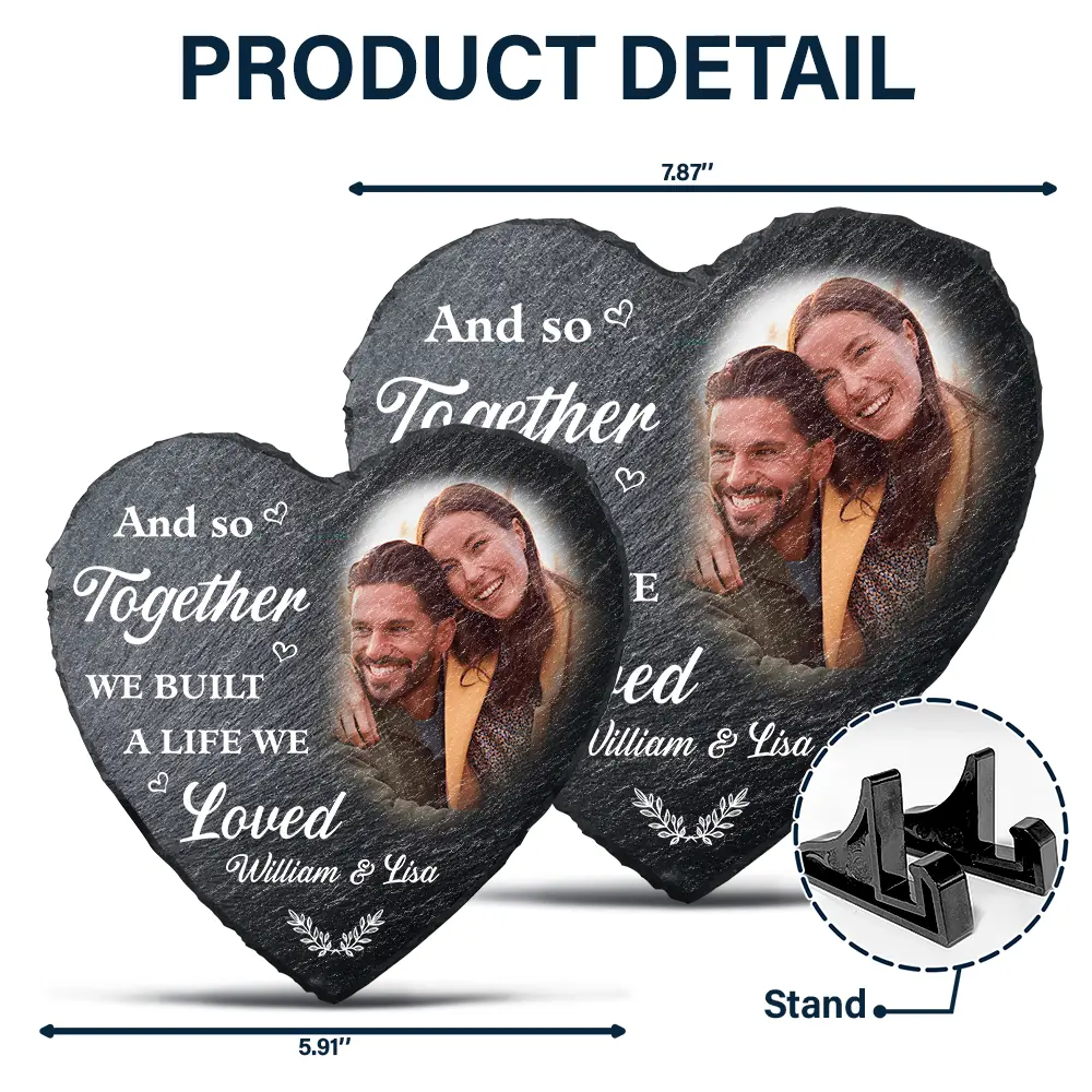 Custom Photo My Favorite Place In All The World - Personalized Heart Memorial Garden Stone - Image 5