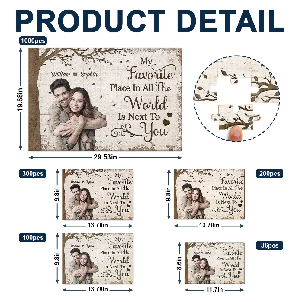Custom Photo My Favorite Place In All The World - Personalized Jigsaw Puzzle - Image 6