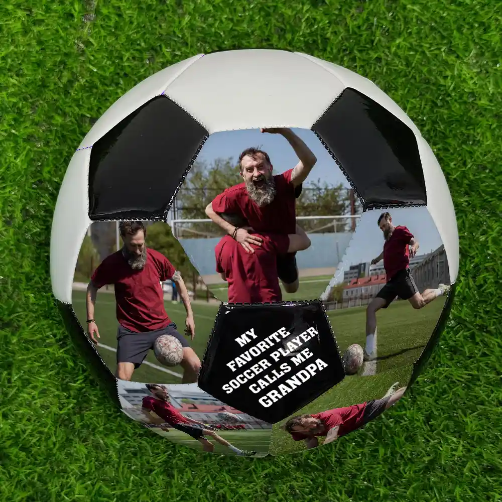 Custom Photo My Favorite Soccer Player - Personalized Soccer Ball - Image 2