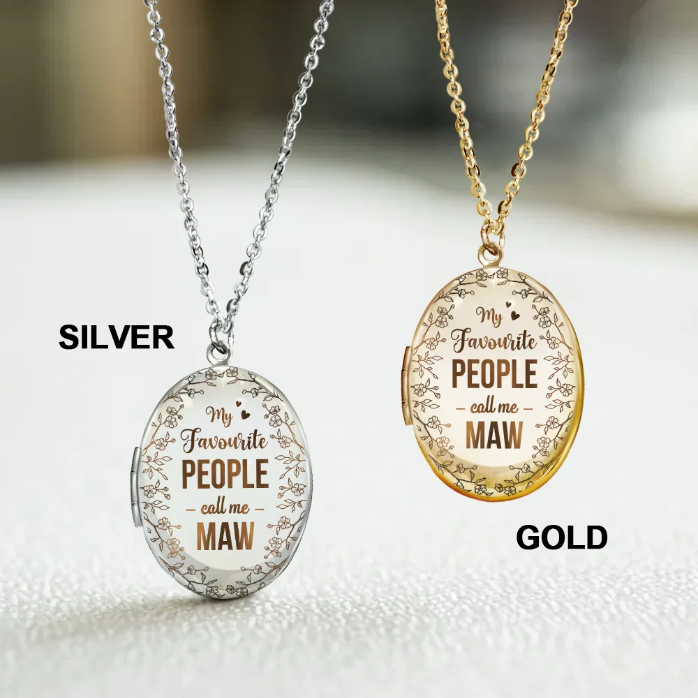 Custom Photo My Favourite People Call Me Mum - Personalised Locket Necklace - Image 3