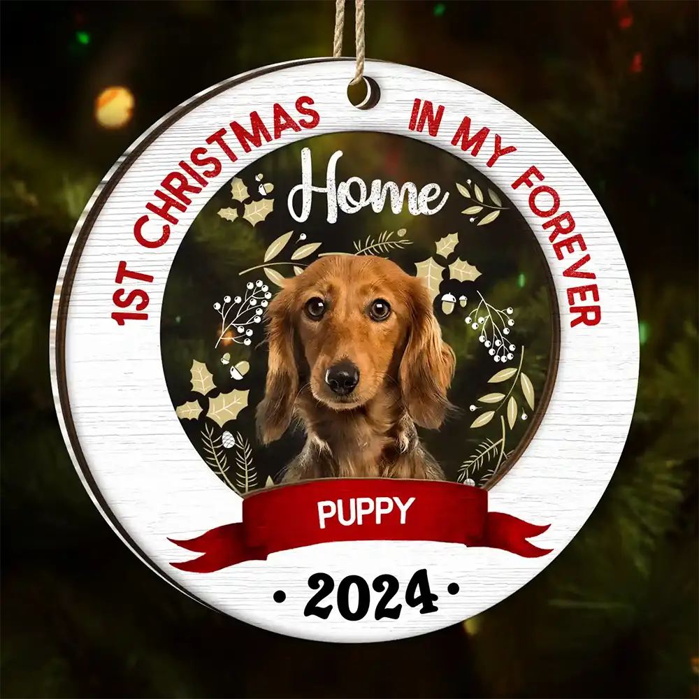 Custom Photo My Forever Home - Christmas Gift For Pet Lovers - Personalized 2-Layered Mix Ornament - Image 4