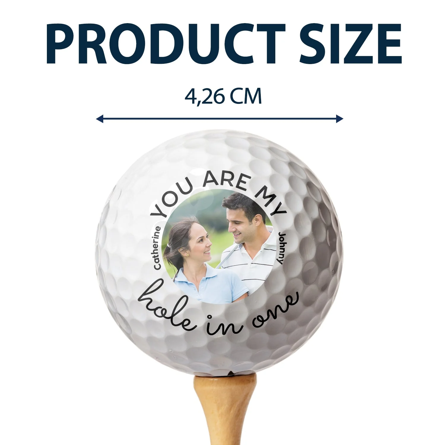 Custom Photo My Hole In One - Gift For Golf Lover, Golfer, Husband, Boyfriend, Dad, Couples - Personalized Golf Ball - Image 4