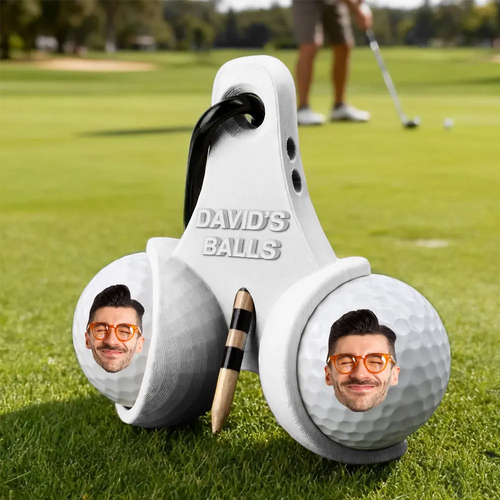 Custom Photo My Lucky Balls - Personalized 3D Printed Golf Ball Tee Holder - Image 3