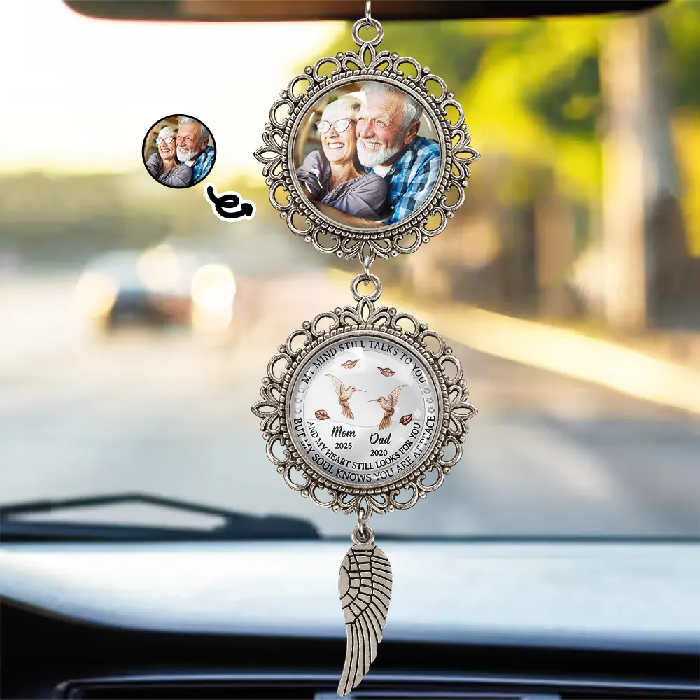 Custom Photo My Mind Still Talk To You - Personalized Photo Pendant Charm - Image 2