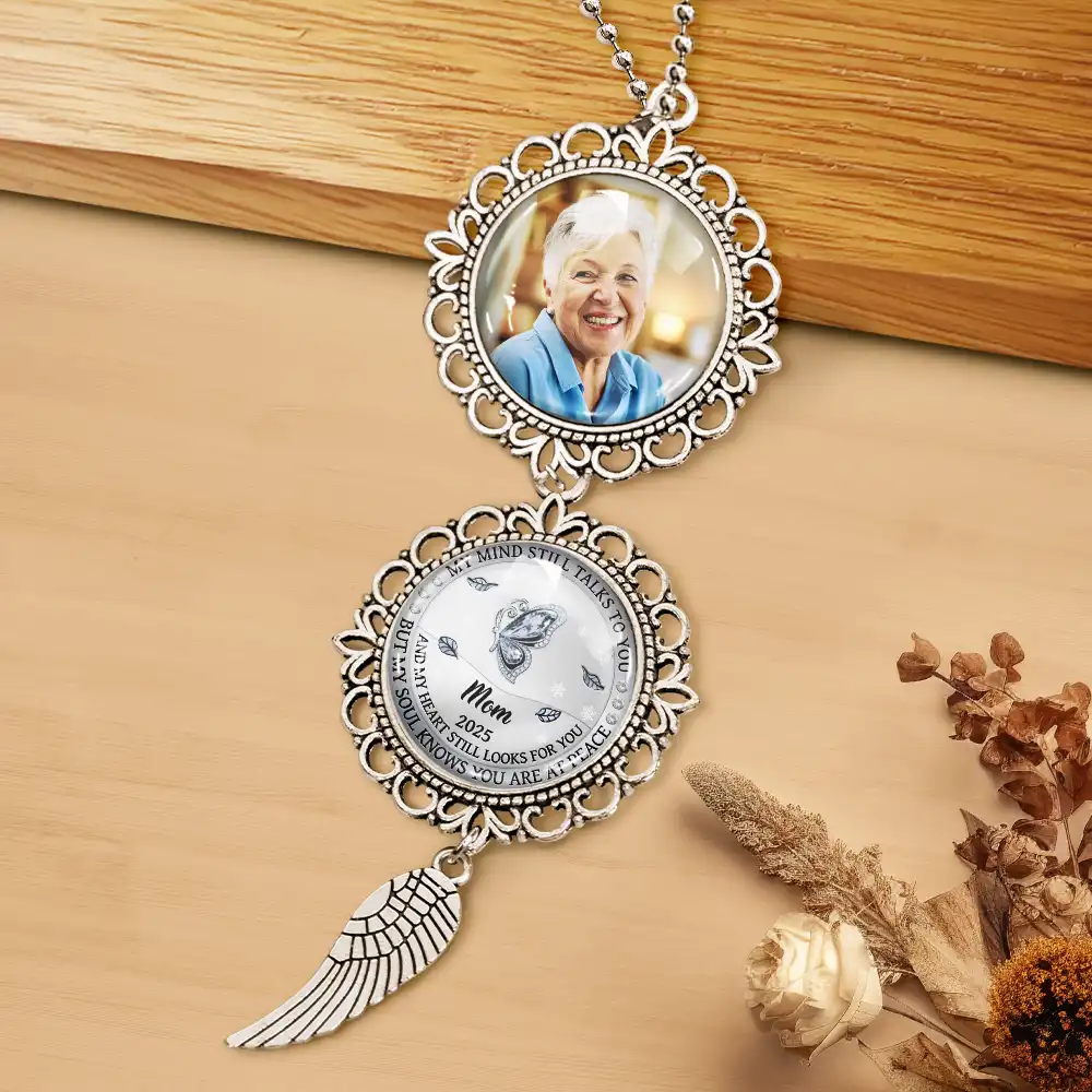 Custom Photo My Mind Still Talk To You - Personalized Photo Pendant Charm - Image 5