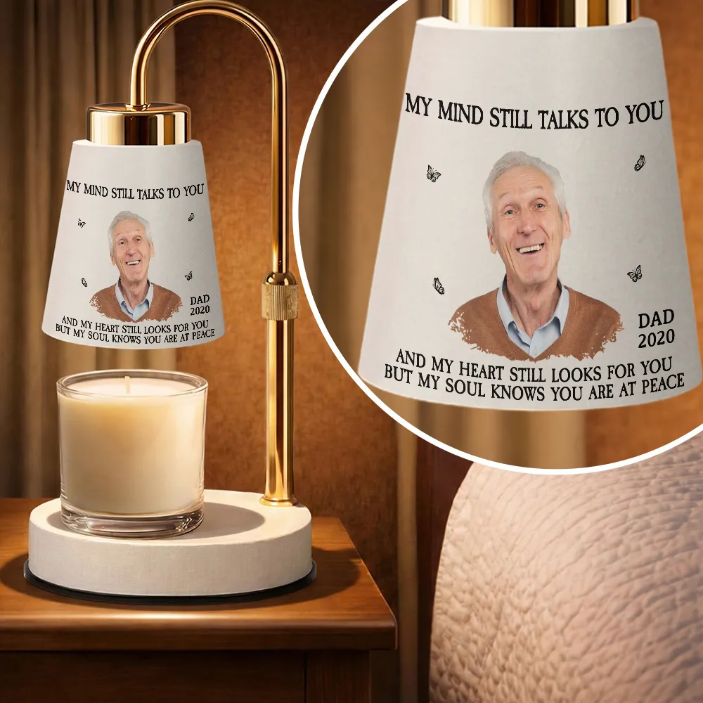 Custom Photo My Mind Still Talks To You - Personalized Candle Warmer Lamp - Image 3