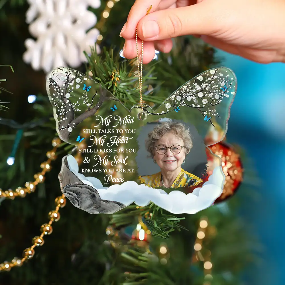 Custom Photo My Mind Still Talks To You - Personalized Custom Shaped Acrylic Ornament - Image 4