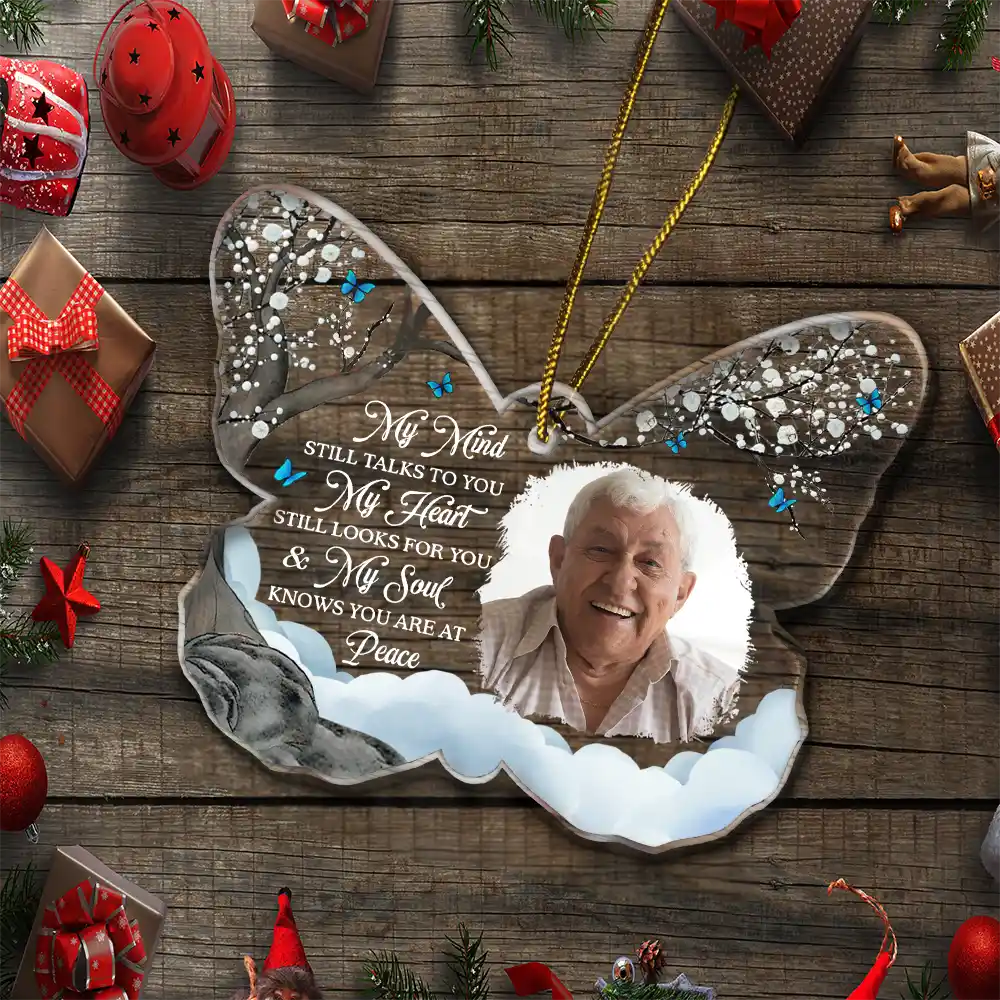 Custom Photo My Mind Still Talks To You - Personalized Custom Shaped Acrylic Ornament - Image 5
