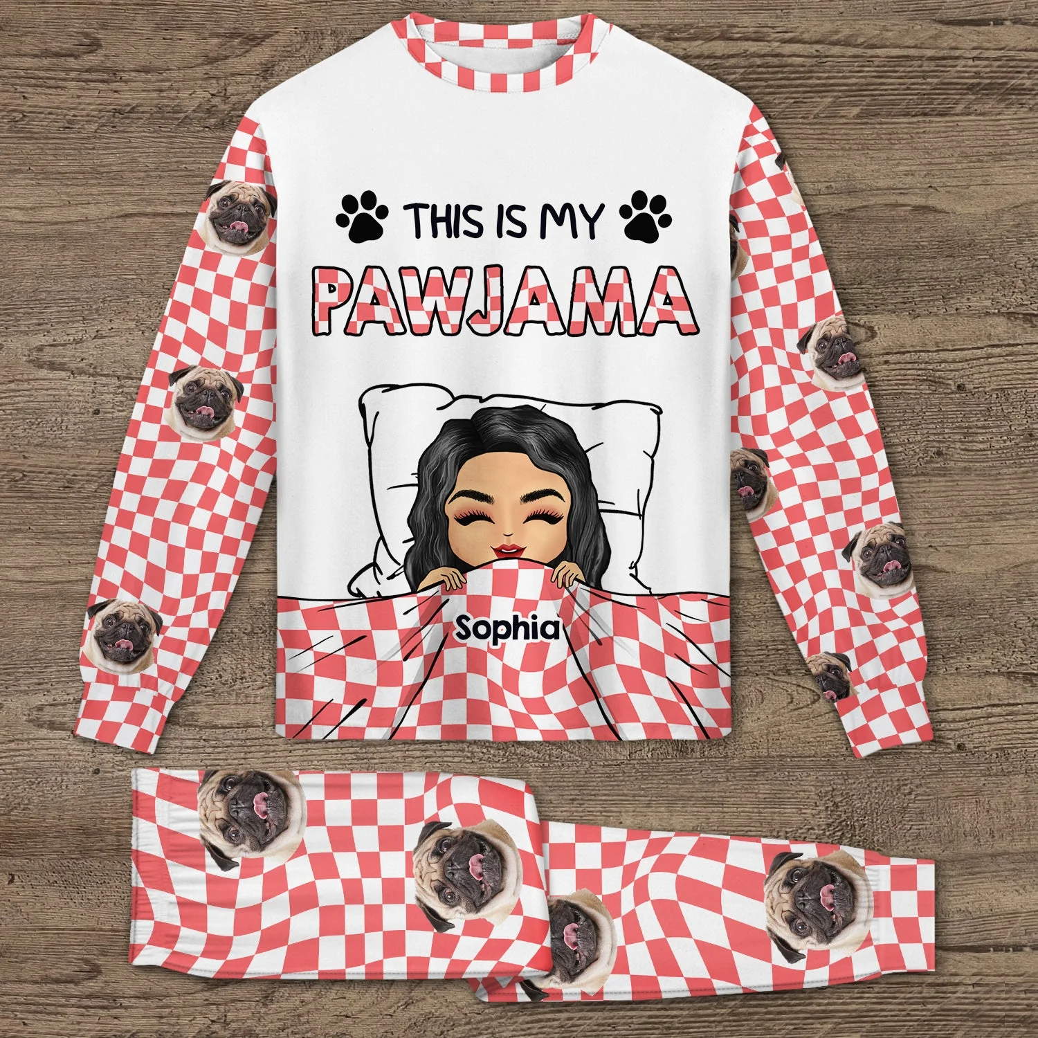 Custom Photo My Pawjamas - Gift For Pet Lovers - Personalized Unisex Pajamas Set - Image 4