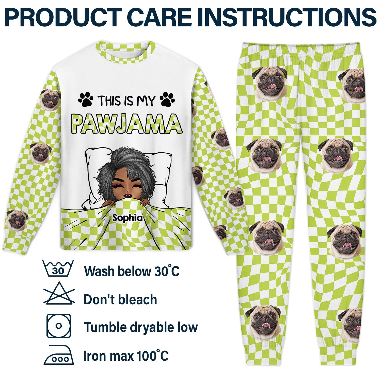 Custom Photo My Pawjamas - Gift For Pet Lovers - Personalized Unisex Pajamas Set - Image 7