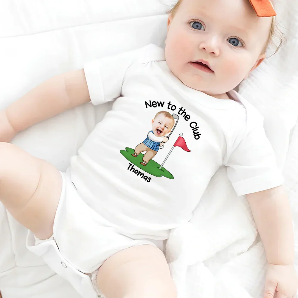 Custom Photo New To The Club - Personalized Baby Onesie - Image 7
