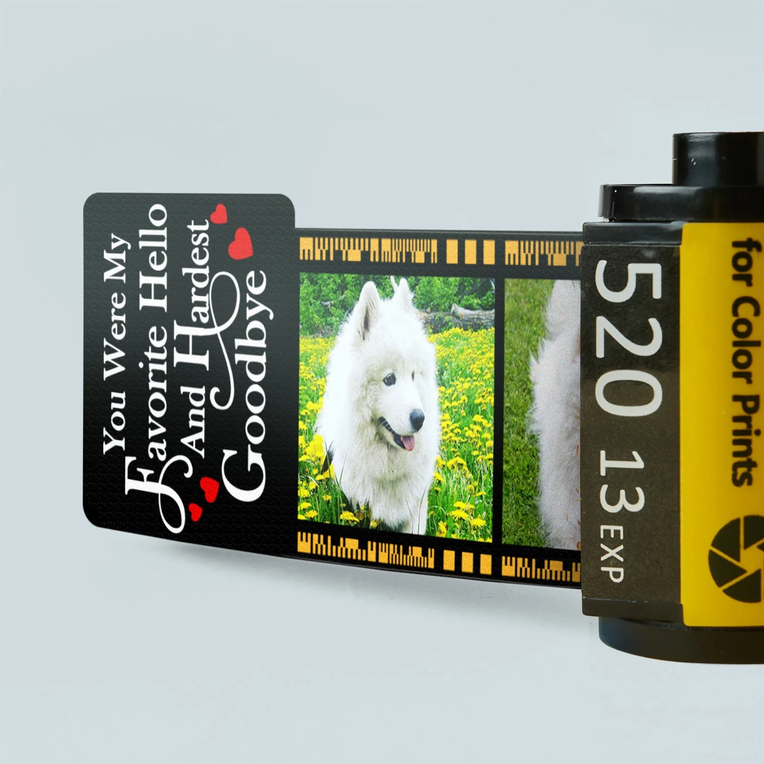 Custom Photo No Longer By My Side - Memorial Gift For Dog Lovers, Cat Lovers, Pet Lovers - Personalized Film Roll Keychain - Image 2