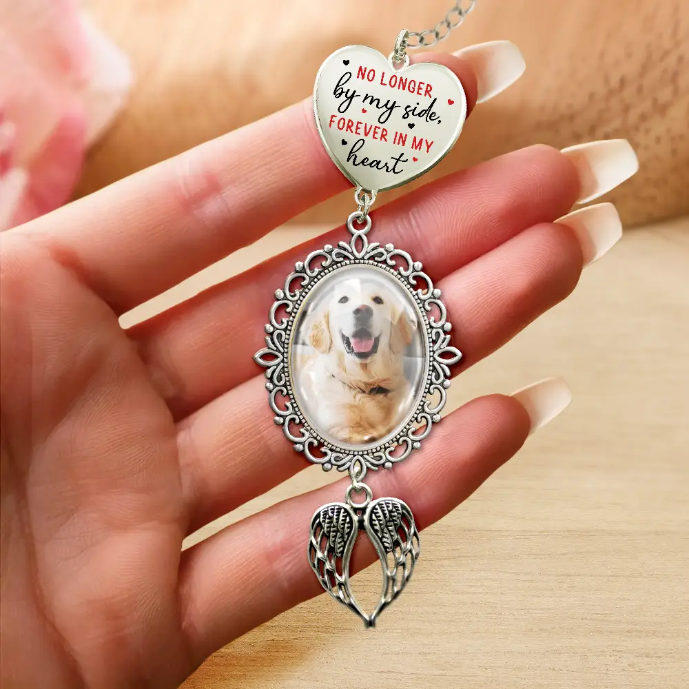 Custom Photo No Longer By Myself - Personalized Graduation Tassel Charm - Image 3