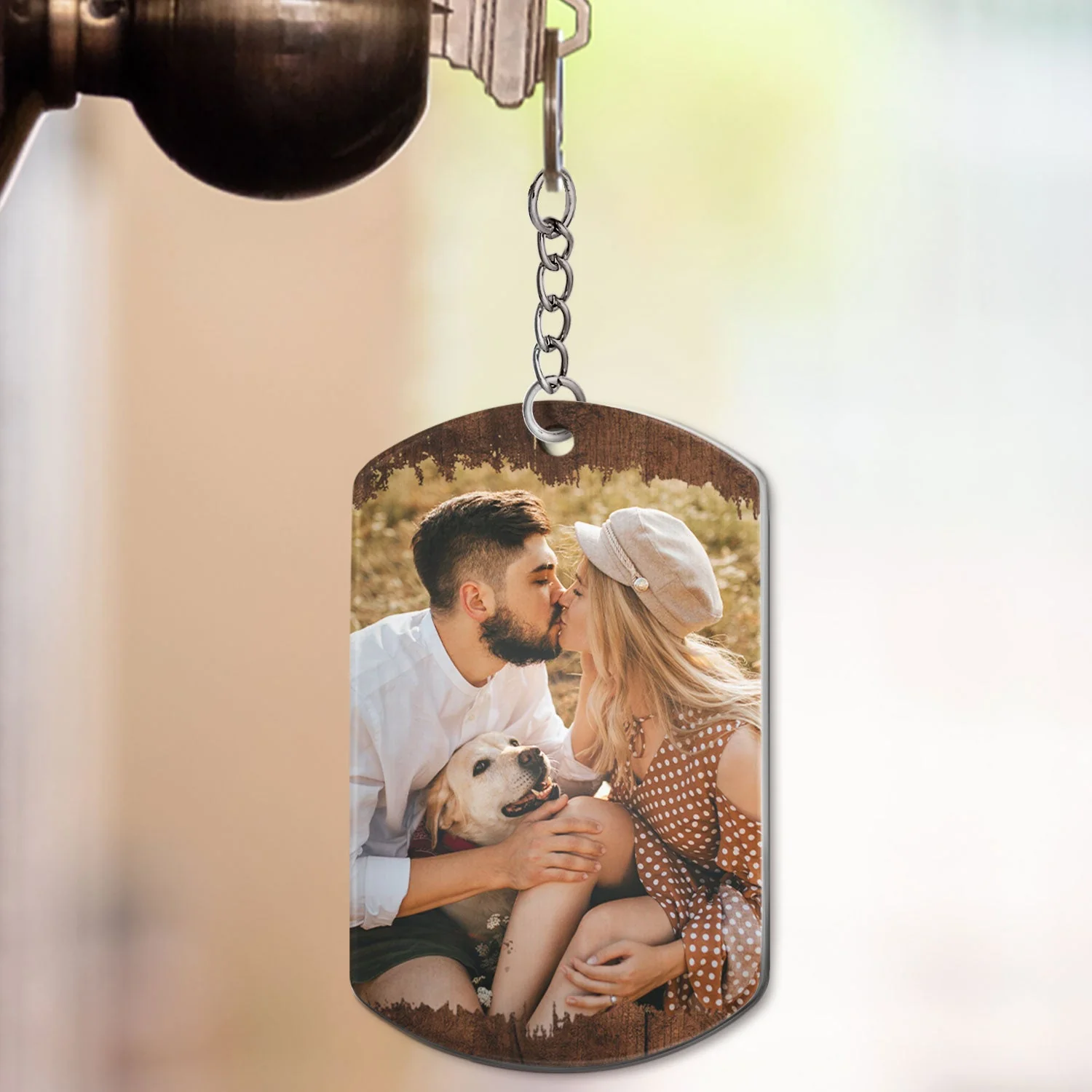 Custom Photo No One Else Will Tolerate Me - Gift For Couples - Personalized Aluminum Keychain - Image 3