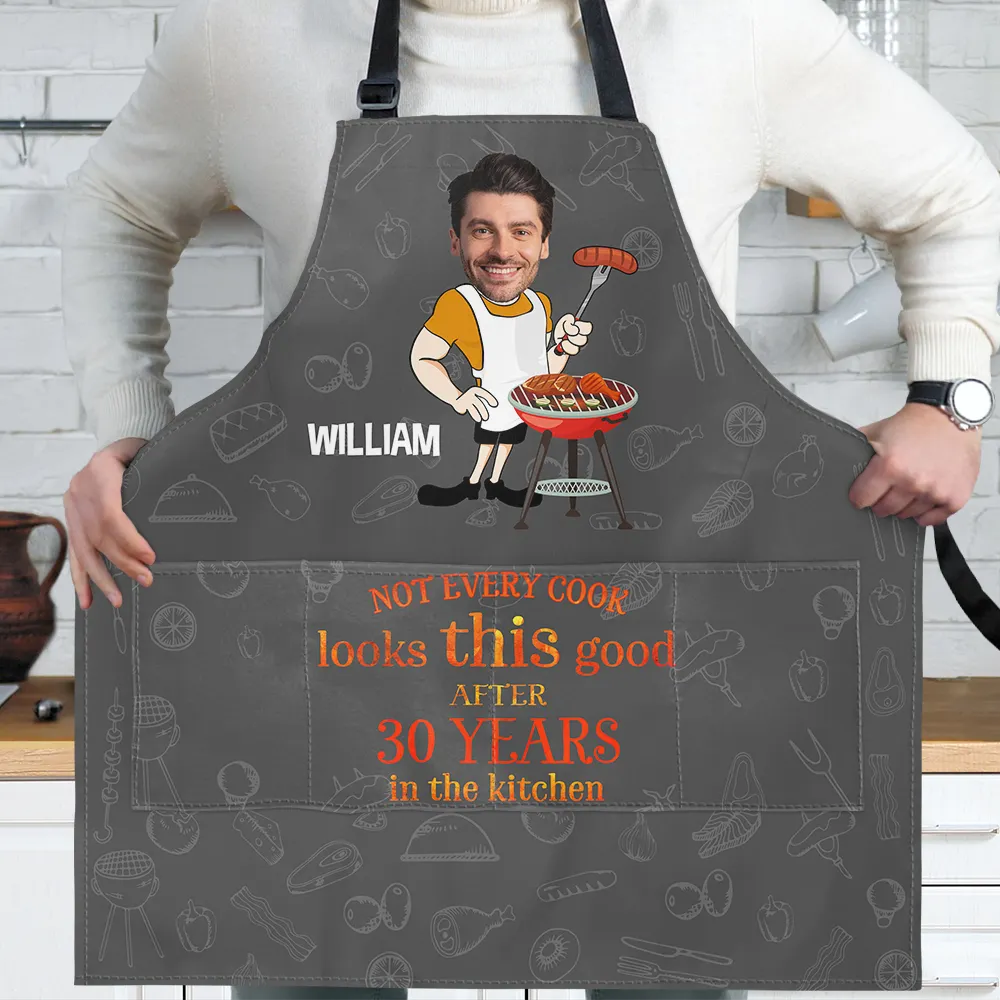 Custom Photo Not Every Cook Looks This Good - Personalized Apron - Image 2