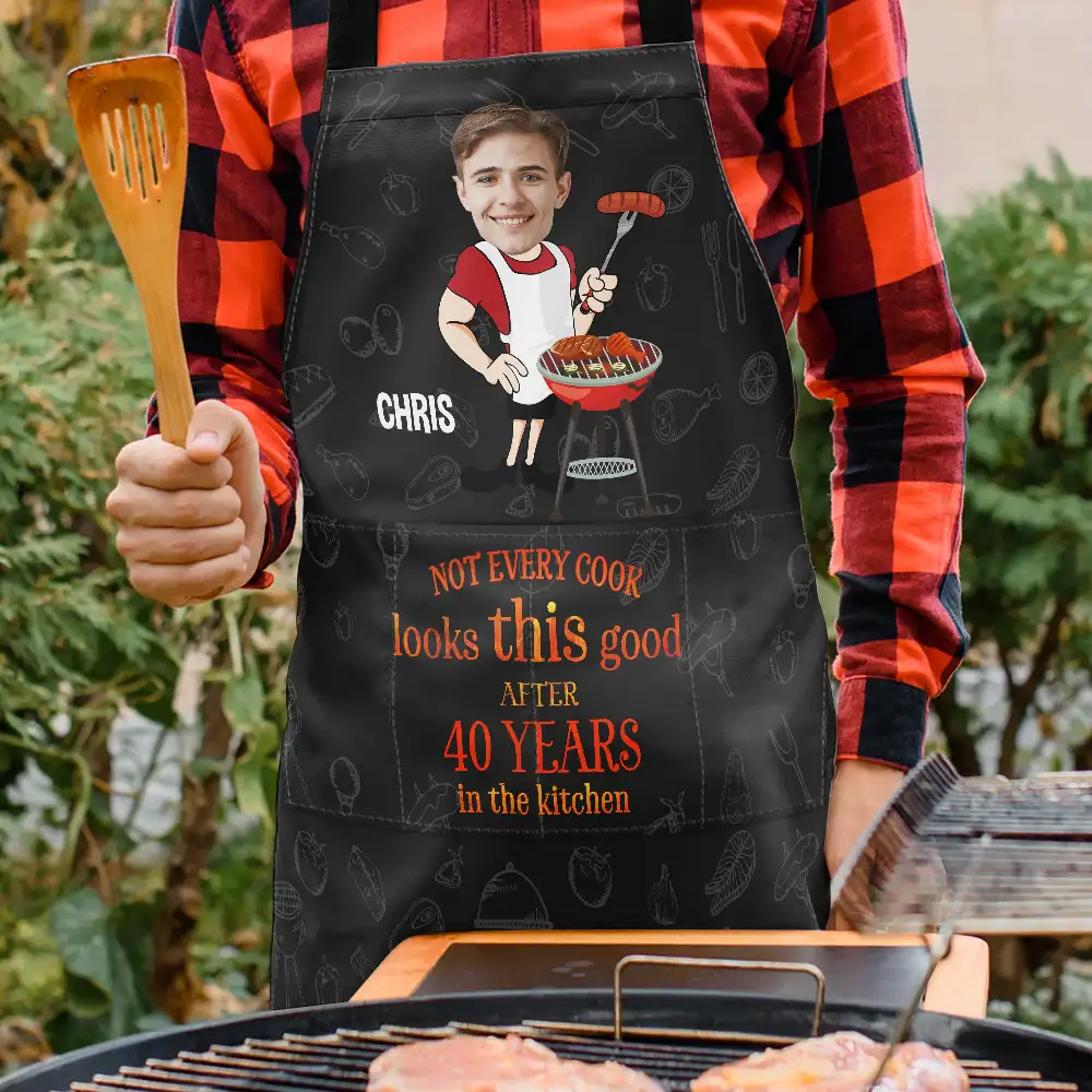 Custom Photo Not Every Cook Looks This Good - Personalized Apron - Image 3