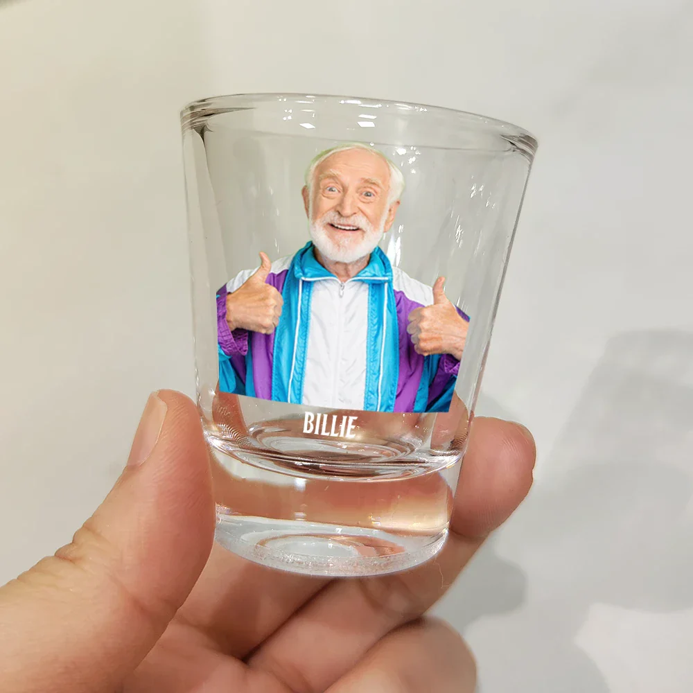 Custom Photo Not My Problem Anymore Happy Retirement - Personalized Shot Glass - Image 4