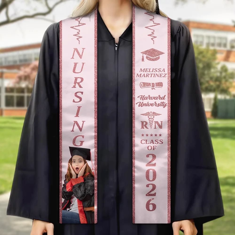 Custom Photo Nursing Graduation - Personalized Stoles - Image 3