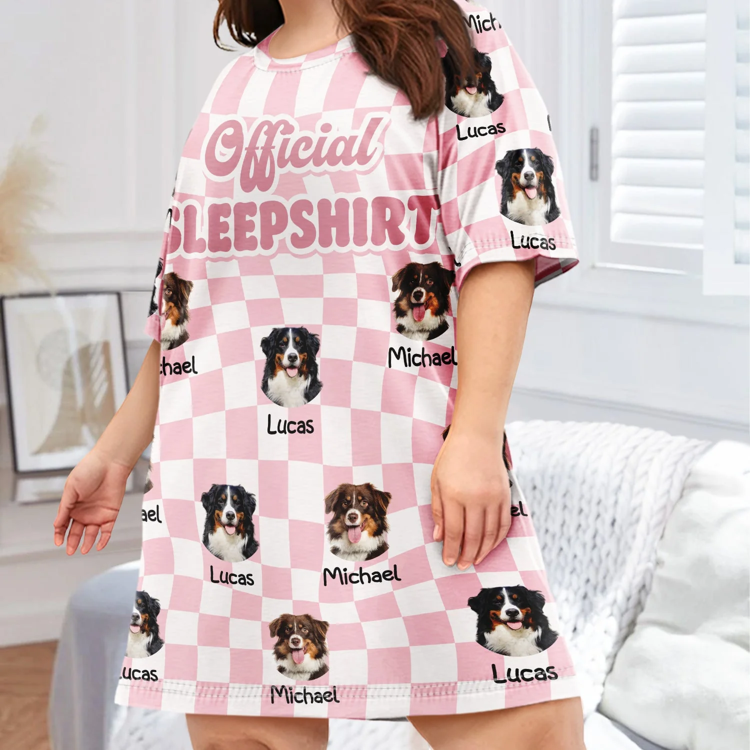 Custom Photo Official Sleepshirt - Birthday, Loving Gift For Dog Lover, Cat Mum, Pet Mom - Personalized Women's Sleep Tee - Image 4