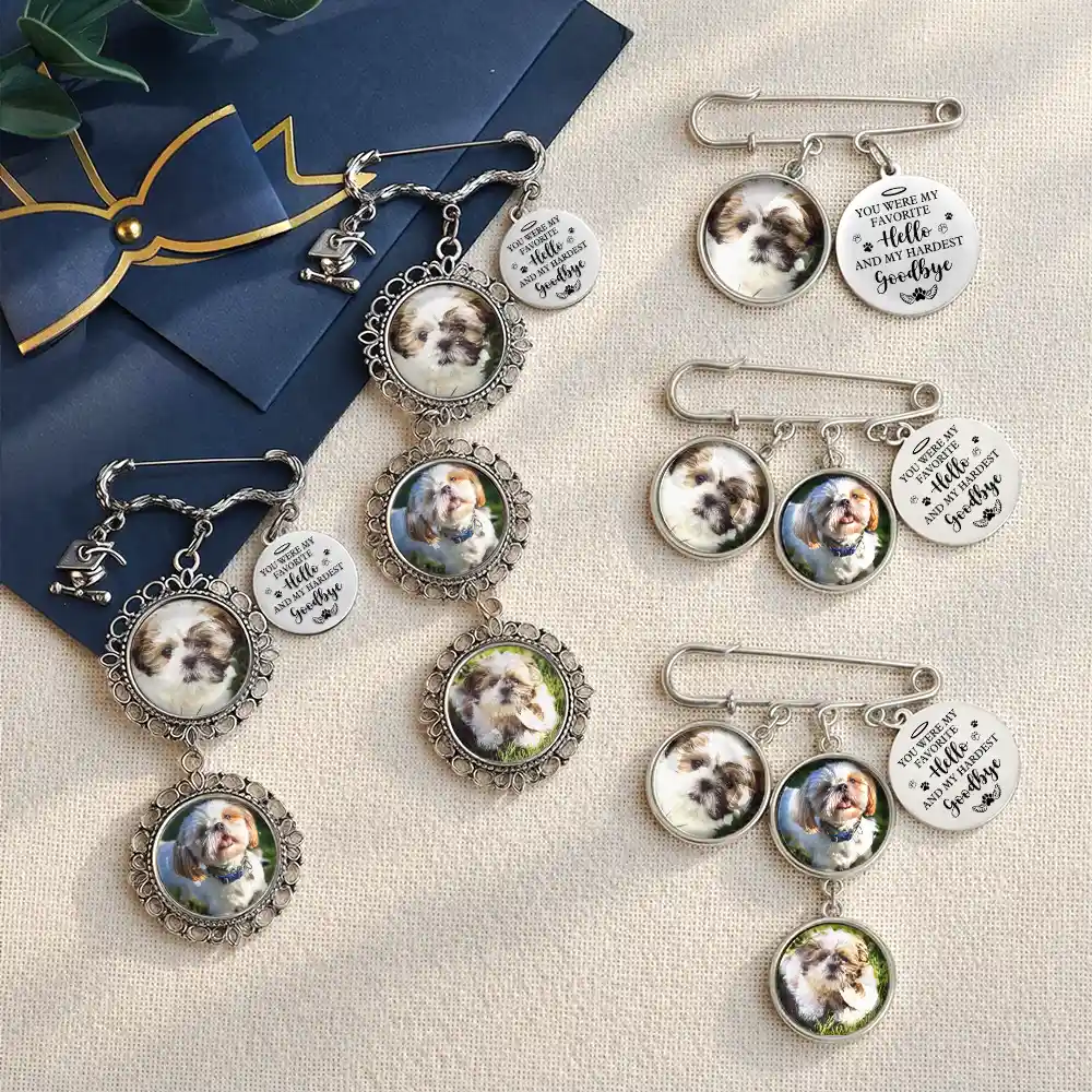 Custom Photo Once By My Side Forever In My Heart - Personalized Graduation Tassel Pin - Image 4
