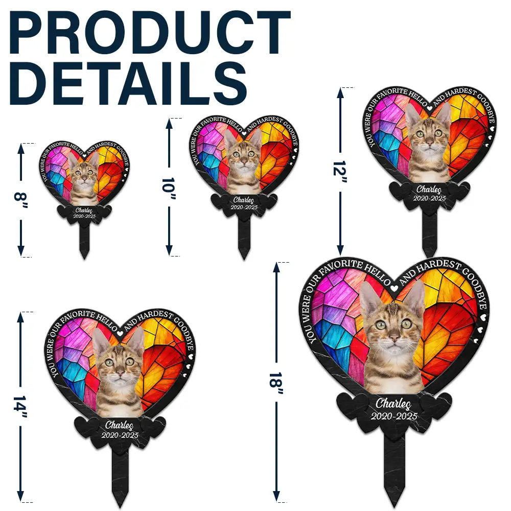 Custom Photo Once By My Side Forever In My Heart - Personalized Metal Garden Stake - Image 6