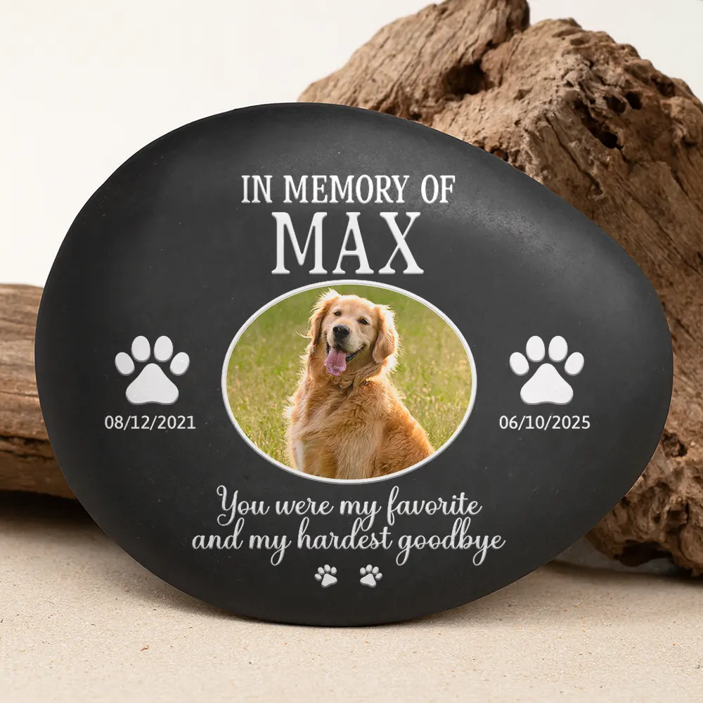 Custom Photo Once By My Side Forever In My Heart - Personalized Printed Rock - Image 3