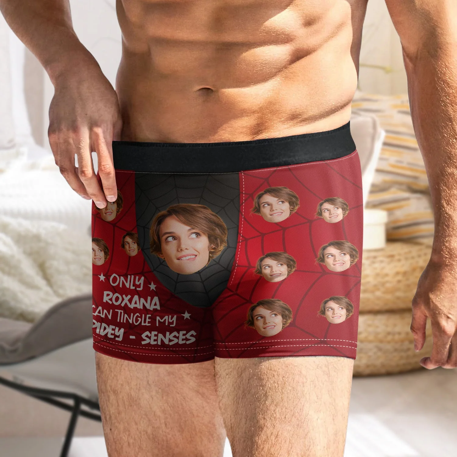 Custom Photo Only Wife Tingle My Spidey Senses - Funny Gift For Husband, Boyfriend - Personalized Men's Boxer Briefs - Image 5