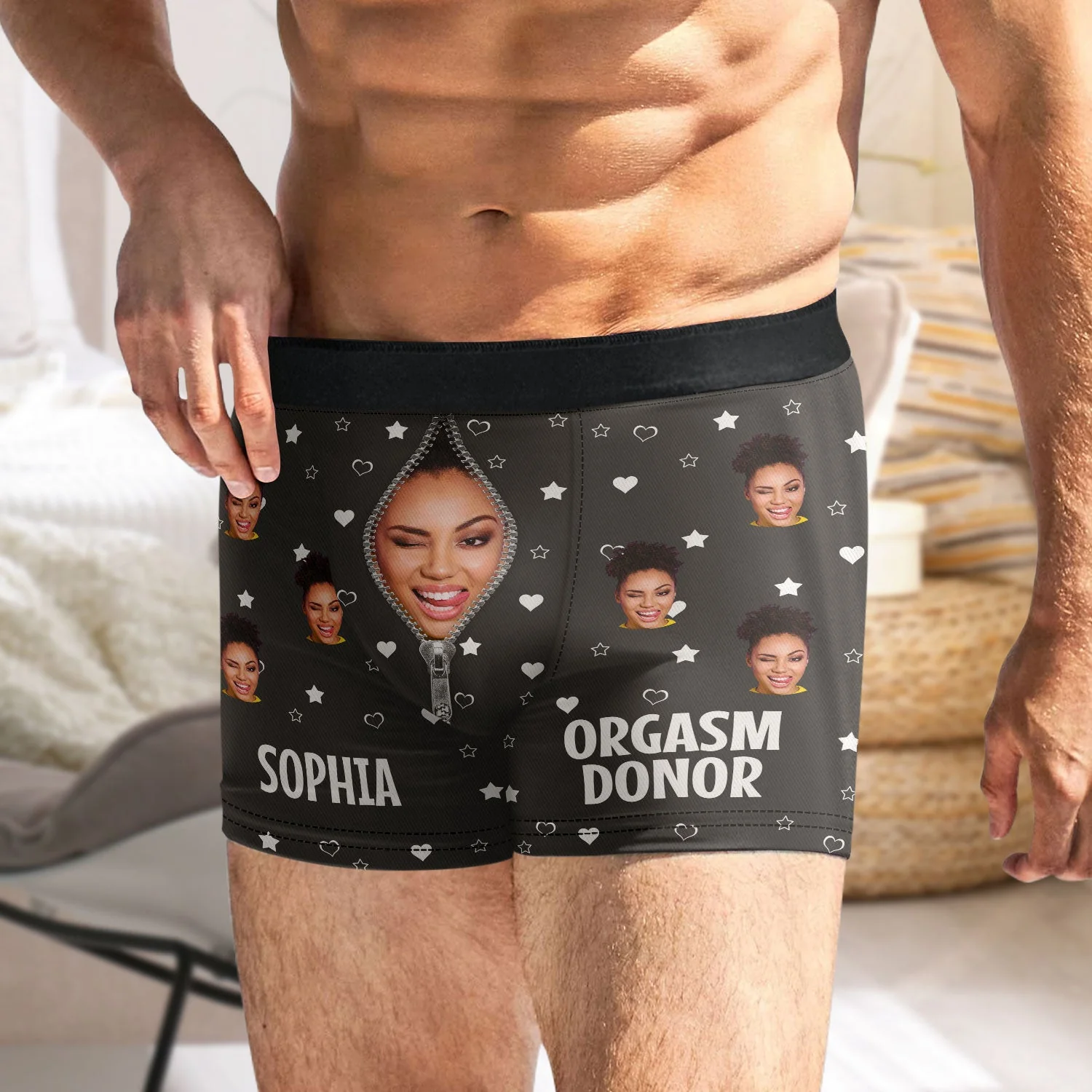 Custom Photo Orgasm Donor I Licked It So It's Mine - Funny Gift For Husband, Boyfriend - Personalized Men's Boxer Briefs - Image 6