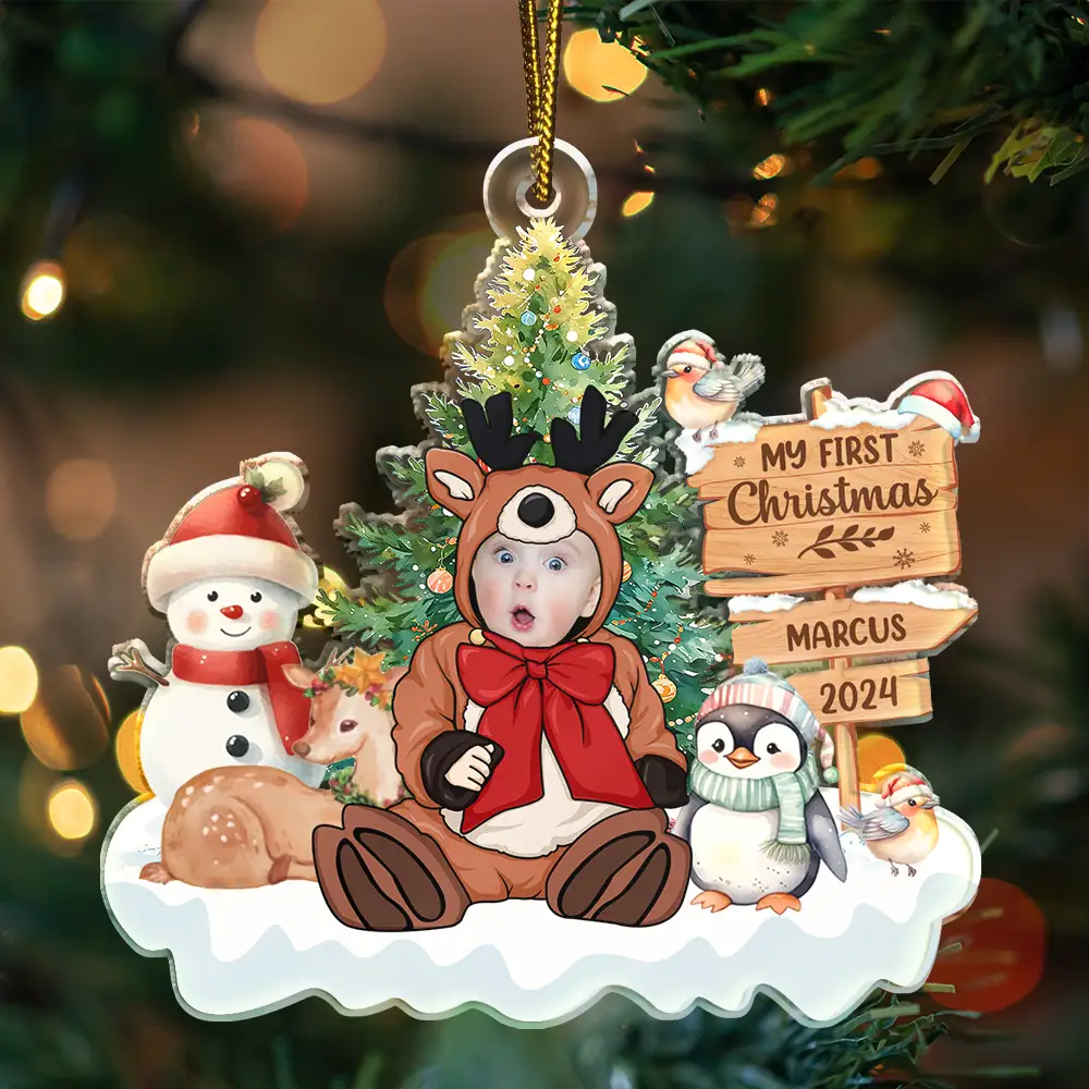 Custom Photo Our Greatest Gift - Personalized Custom Shaped Acrylic Ornament - Image 4