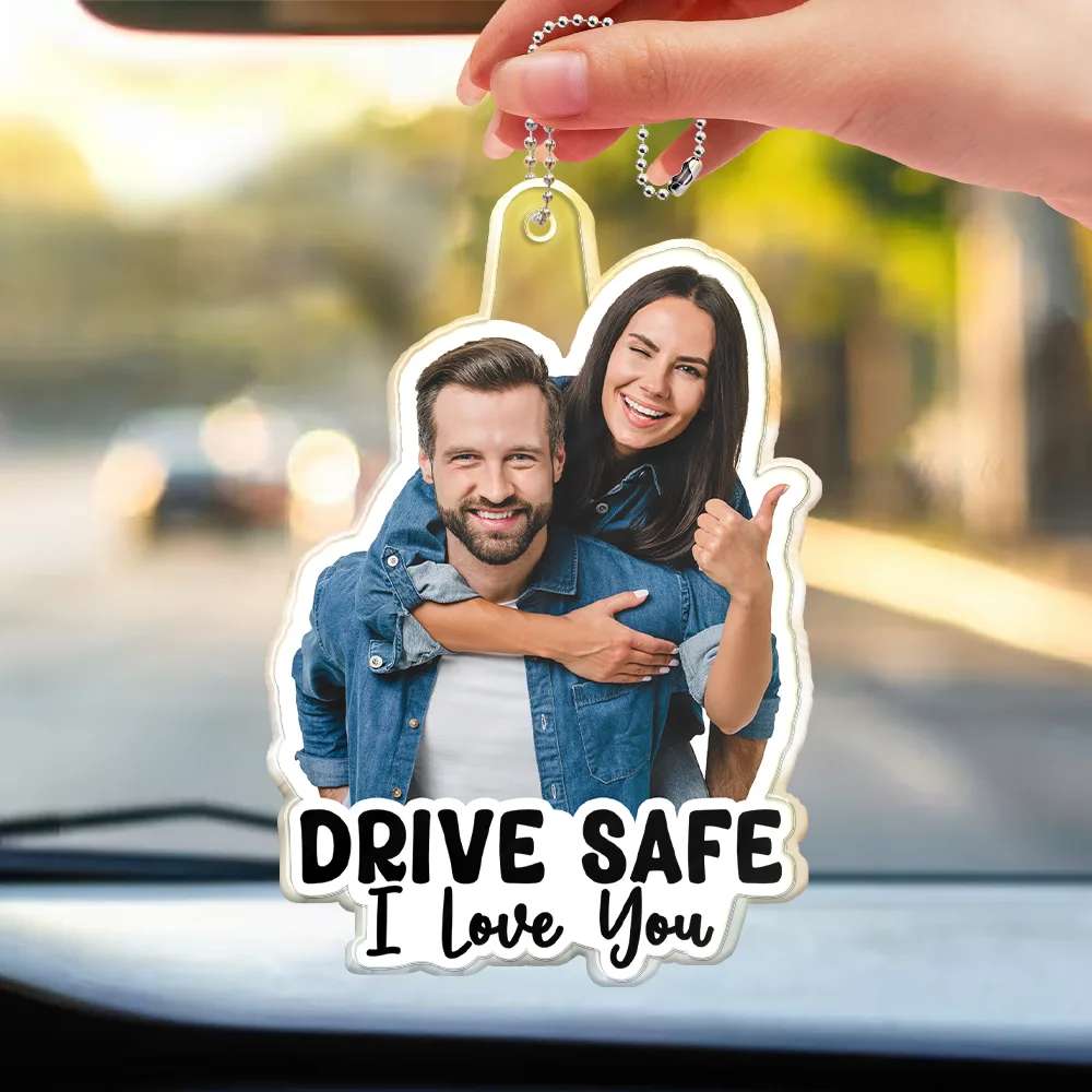 Custom Photo Outline Drive Safe - Personalized Acrylic Car Hanger - Image 4