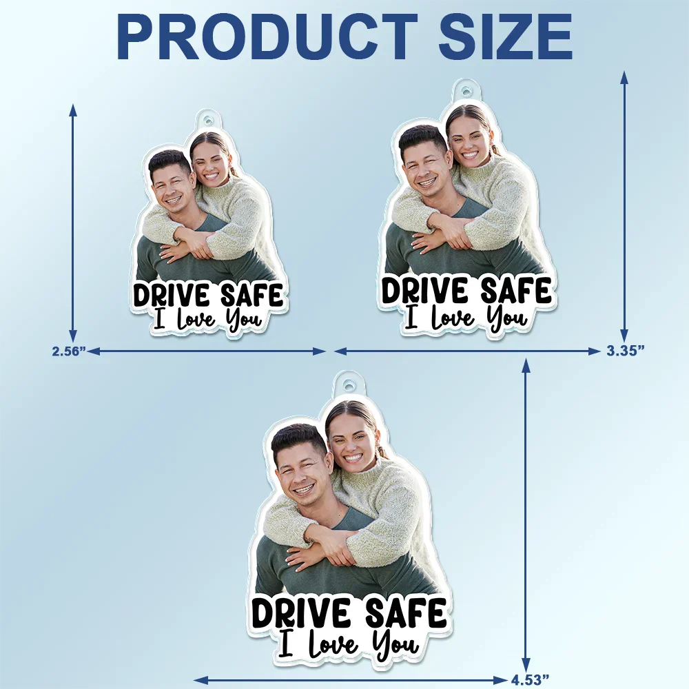 Custom Photo Outline Drive Safe - Personalized Acrylic Car Hanger - Image 5