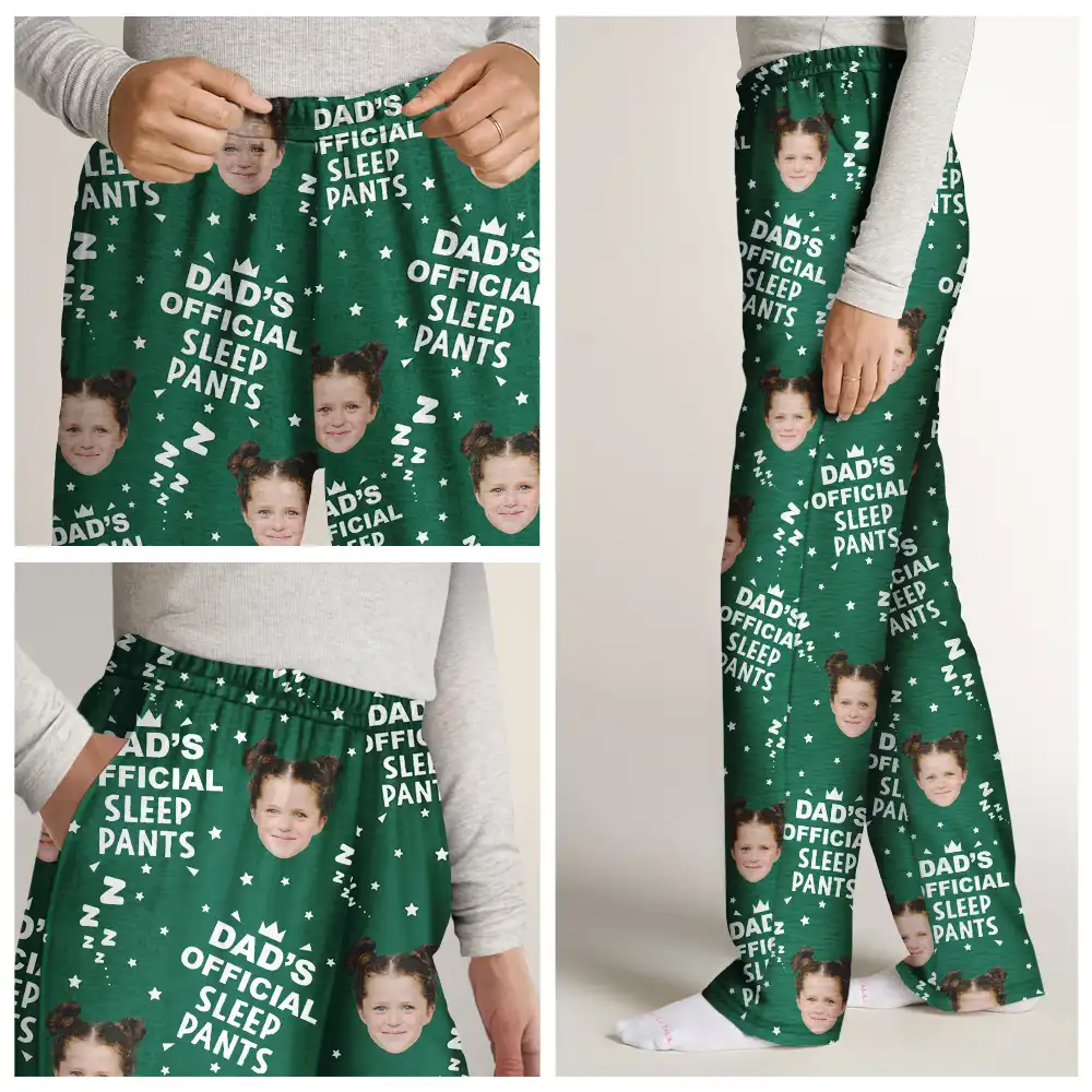 Custom Photo Papa's Official Sleep Pants - Personalized Pajama Pants - Image 8