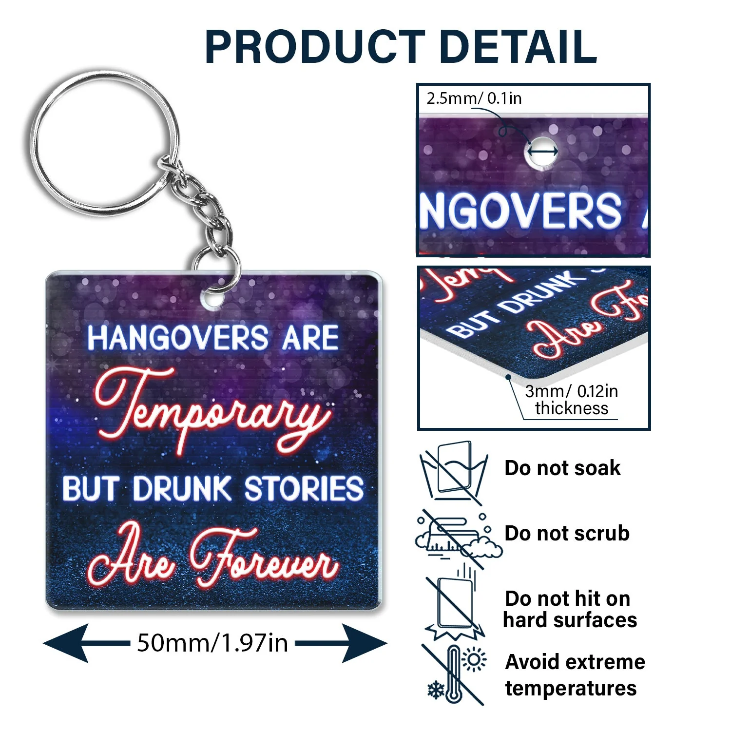 Custom Photo Partners In Crime Just Remember If We Get Caught Best Friends - Bestie BFF Gift - Personalized Custom Acrylic Keychain - Image 6