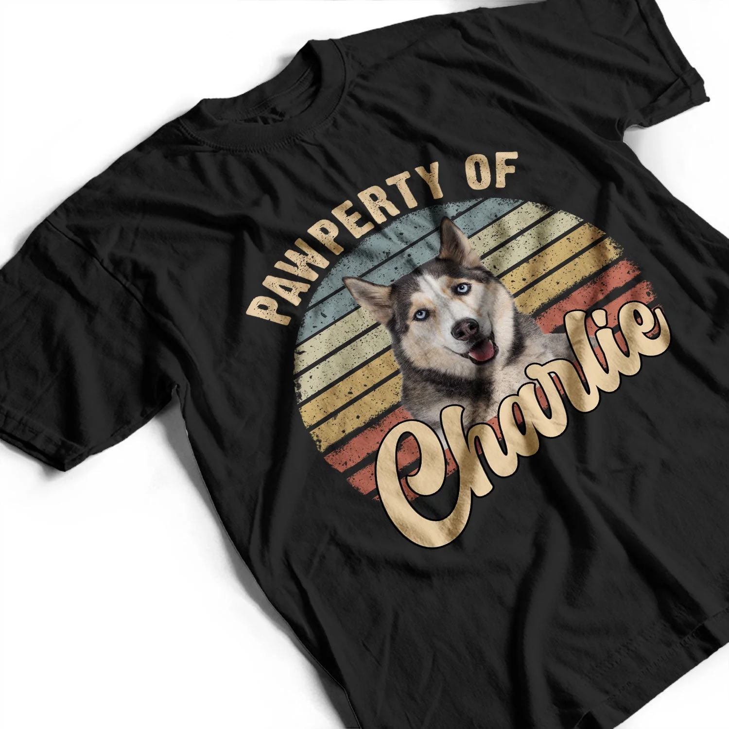 Custom Photo Pawperty Of - Gift For Dog Lovers - Personalized T Shirt - Image 4