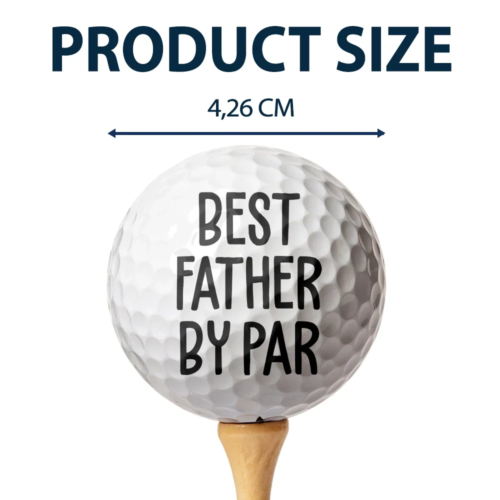 Custom Photo Pencil Drawing Best Daddy By Par - Personalized Golf Ball - Image 5