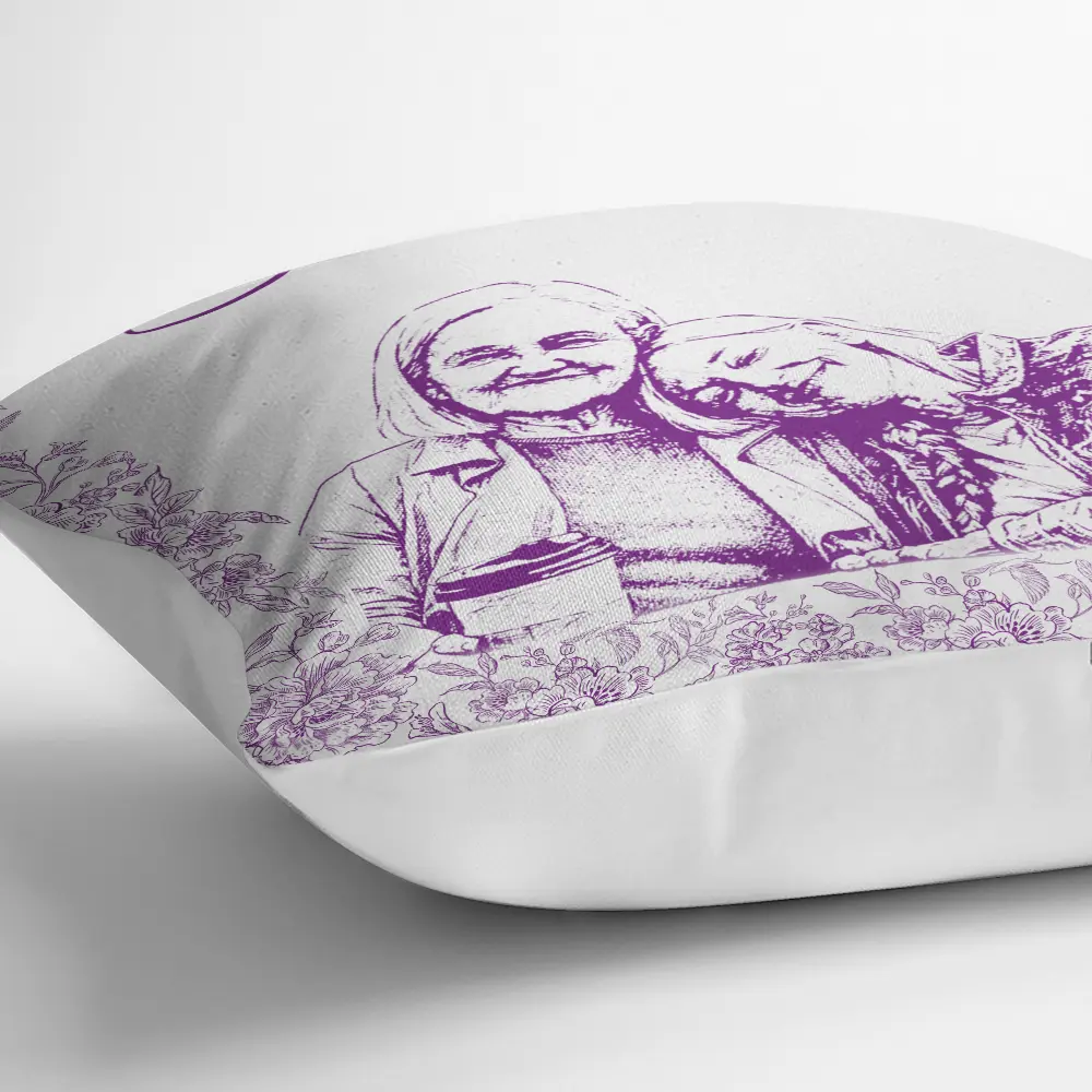 Custom Photo Pencil Sketch A True Friendship Is A Journey Without An End - Personalized Pillow - Image 4
