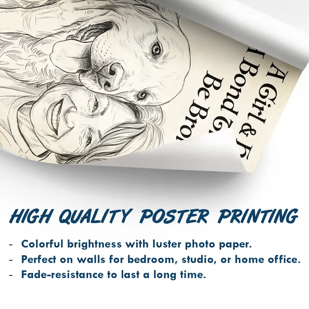 Custom Photo Pencil Sketch And She Lived Happily Ever After Dog Cat - Personalized Poster - Image 6