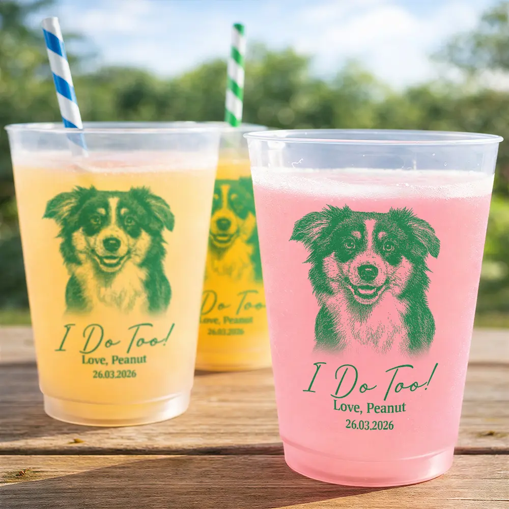 Custom Photo Pencil Sketch Drink On Me Lovely Pet Face - Personalized Frosted Cups - Image 4