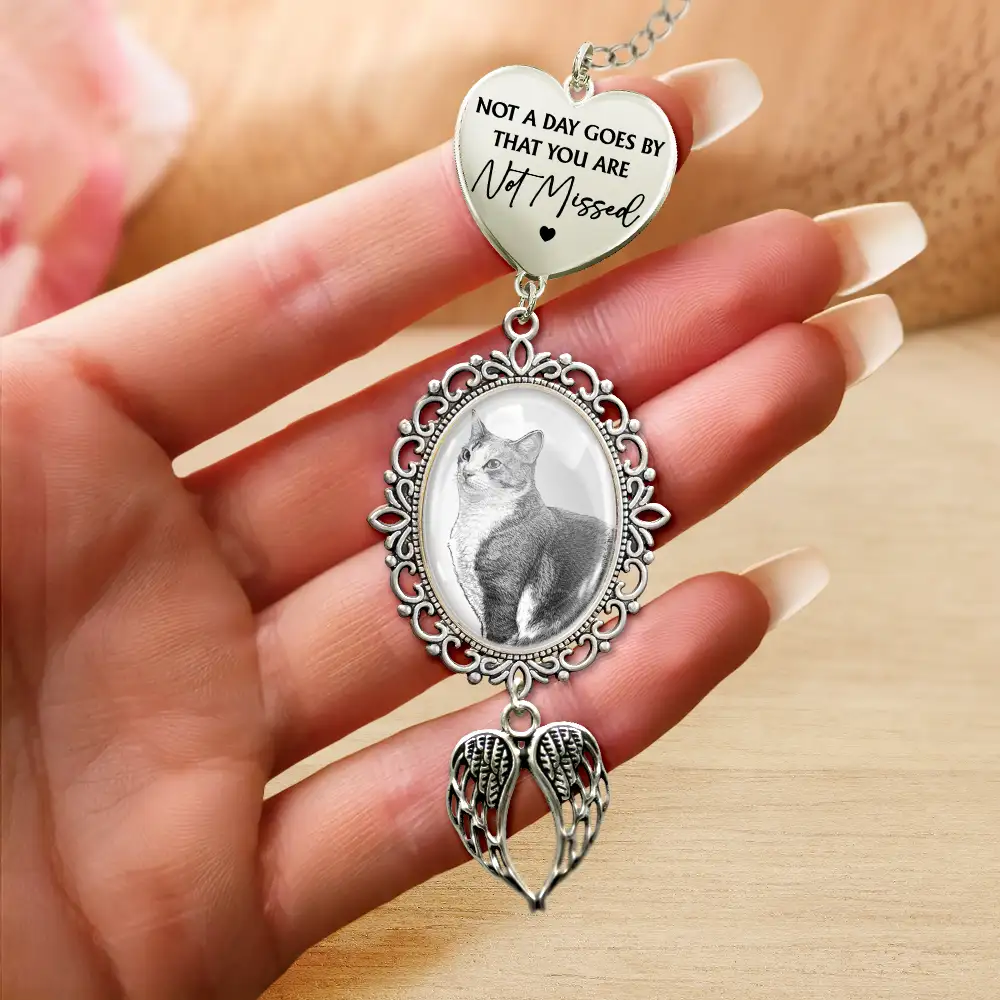 Custom Photo Pencil Sketch Forever Remembered Forever Missed - Personalized Graduation Tassel Charm - Image 5