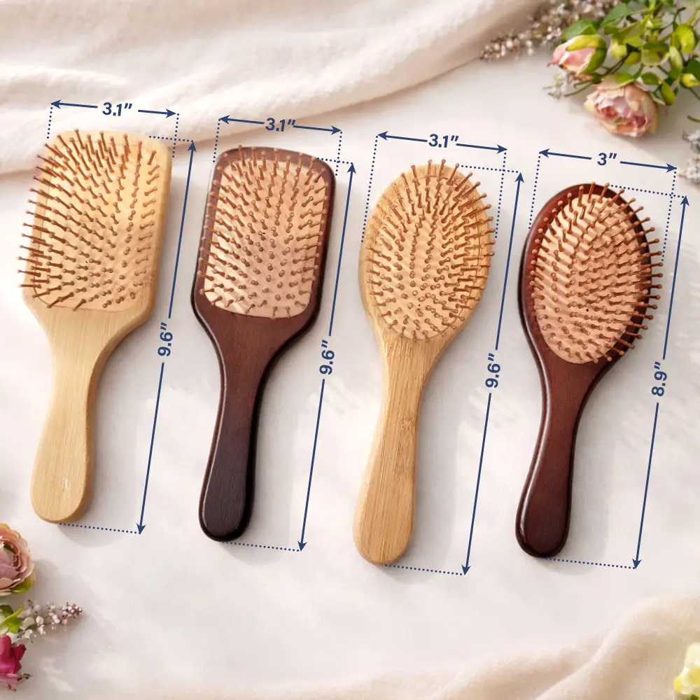 Custom Photo Pencil Sketch I Love You Mom Grandma - Personalized Wooden Hair Brush - Image 3