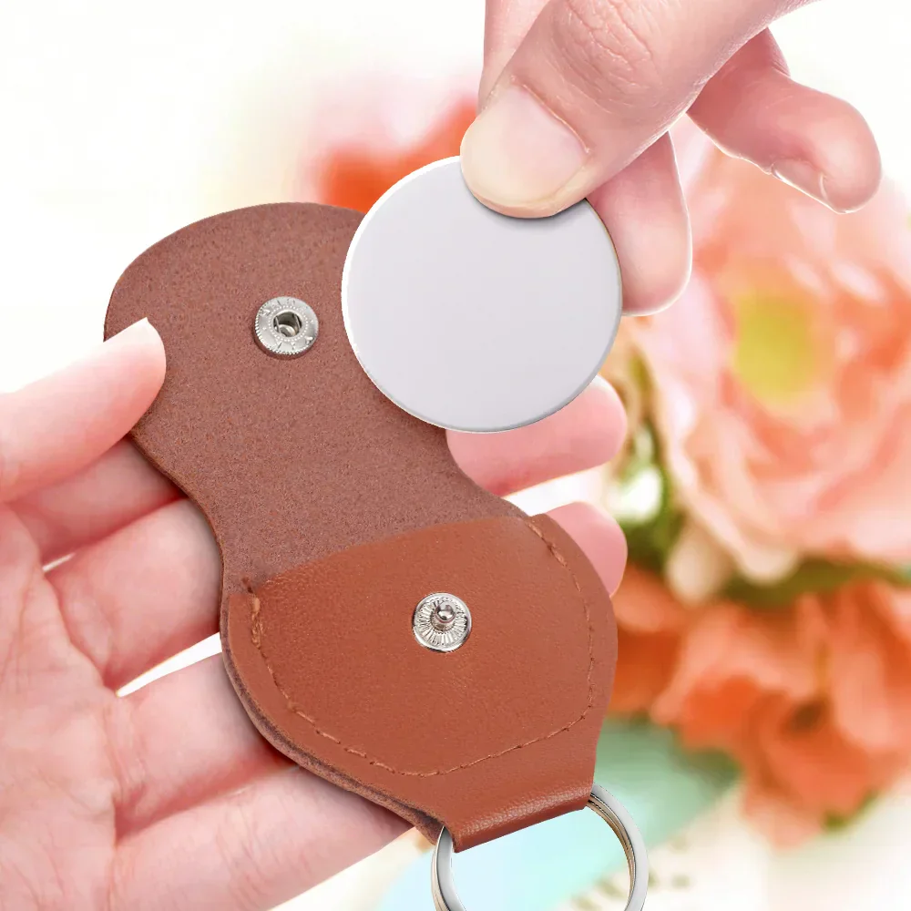 Custom Photo Pencil Sketch Loving Couple Family Pet - Personalized Leather Pocket Hug - Image 4