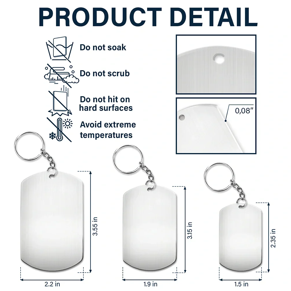 Custom Photo Pencil Sketch The Moment You Became My Dad - Personalized Aluminum Keychain - Image 6