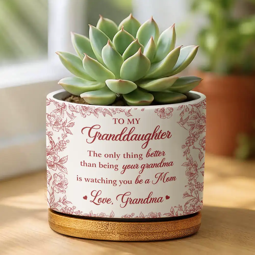 Custom Photo Pencil Sketch The Only Thing Better Than Being Your Mother - Personalized Ceramic Plant Pot - Image 3